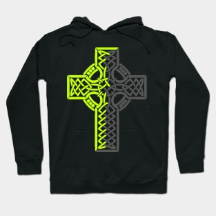 Celtic Cross of green and gray Hoodie